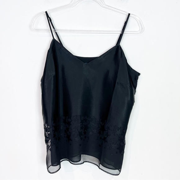 RACHEL ROY BLACK SEXY SLEEVELESS TANK WITH STARS PATTERN WOMENS SZ LARGE - Picture 1 of 7